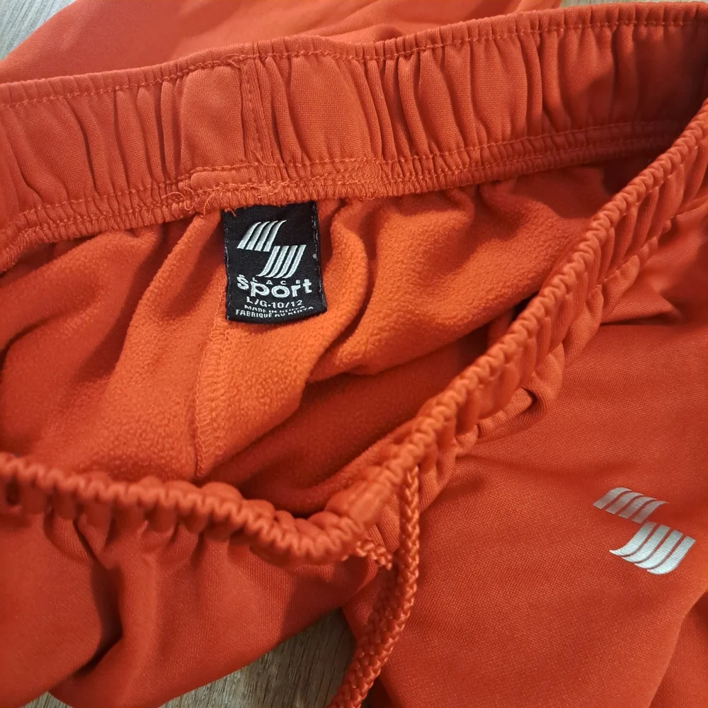 The Children's Place Sport Kids Red Joggers White Line White Logo Size Large